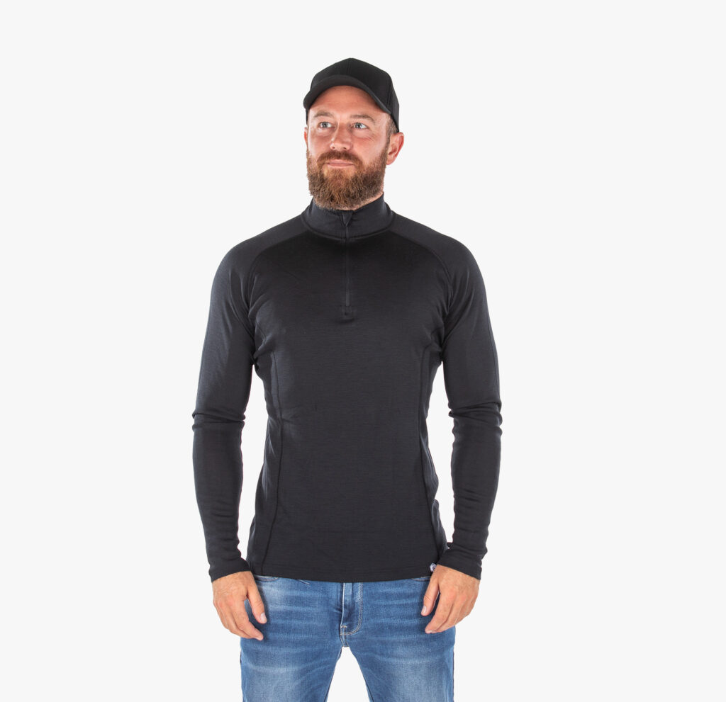 Merino Baselayer 200 Long Sleeves Half Zip - Rusty Stitches